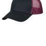 Port Authority Mens Adjustable Hat - Black/Shock Pink