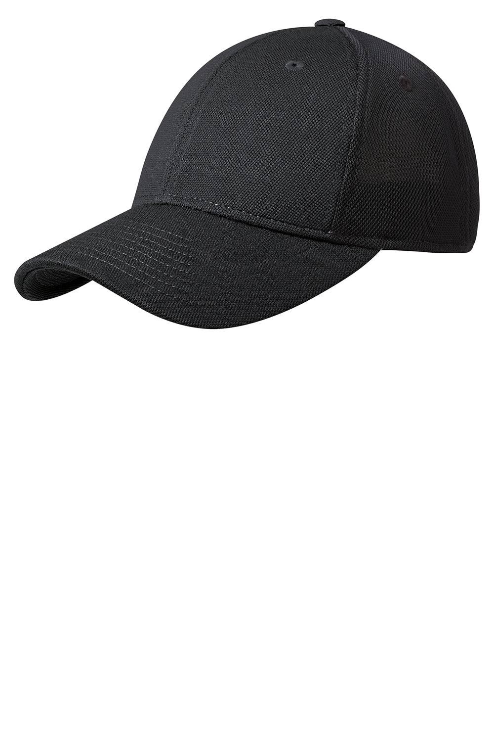 Port Authority C826 Mens Stretch Fit Hat Black Front