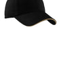 Port Authority Mens Adjustable Hat - Black/Khaki