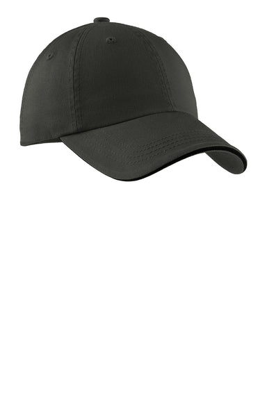 Port Authority C830 Mens Adjustable Hat Charcoal Grey/Black Front