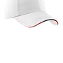 Port Authority Mens Adjustable Hat - White/Classic Navy Blue/Red