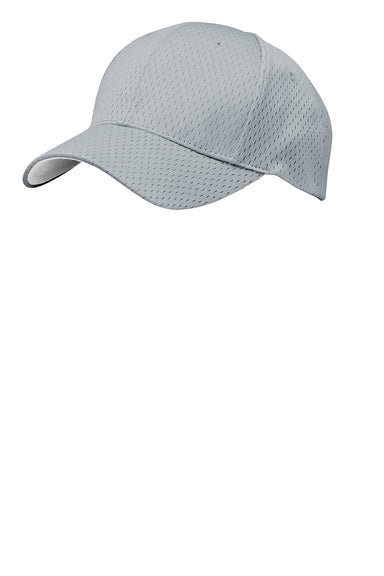 Port Authority C833 Mens Adjustable Hat Silver Grey Front