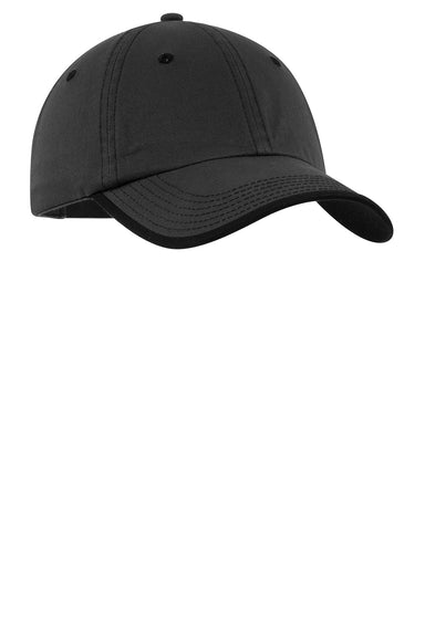 Port Authority C835 Mens Adjustable Hat Charcoal Grey/Black Front