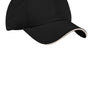 Port Authority Mens Dry Zone Moisture Wicking Adjustable Hat - Black/Stone