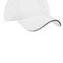 Port Authority Mens Dry Zone Moisture Wicking Adjustable Hat - White/Classic Navy Blue