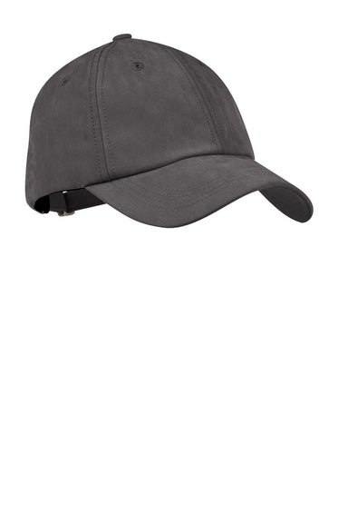 Port Authority C850 Mens Moisture Wicking Adjustable Hat Charcoal Grey Front