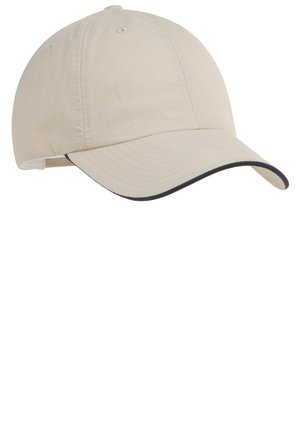 Port Authority C852 Mens Cool Max Moisture Wicking Adjustable Hat Beige Front