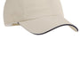 Port Authority Mens Cool Max Moisture Wicking Adjustable Hat - Beige/Navy Blue