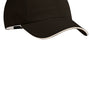 Port Authority Mens Cool Max Moisture Wicking Adjustable Hat - Black/Beige