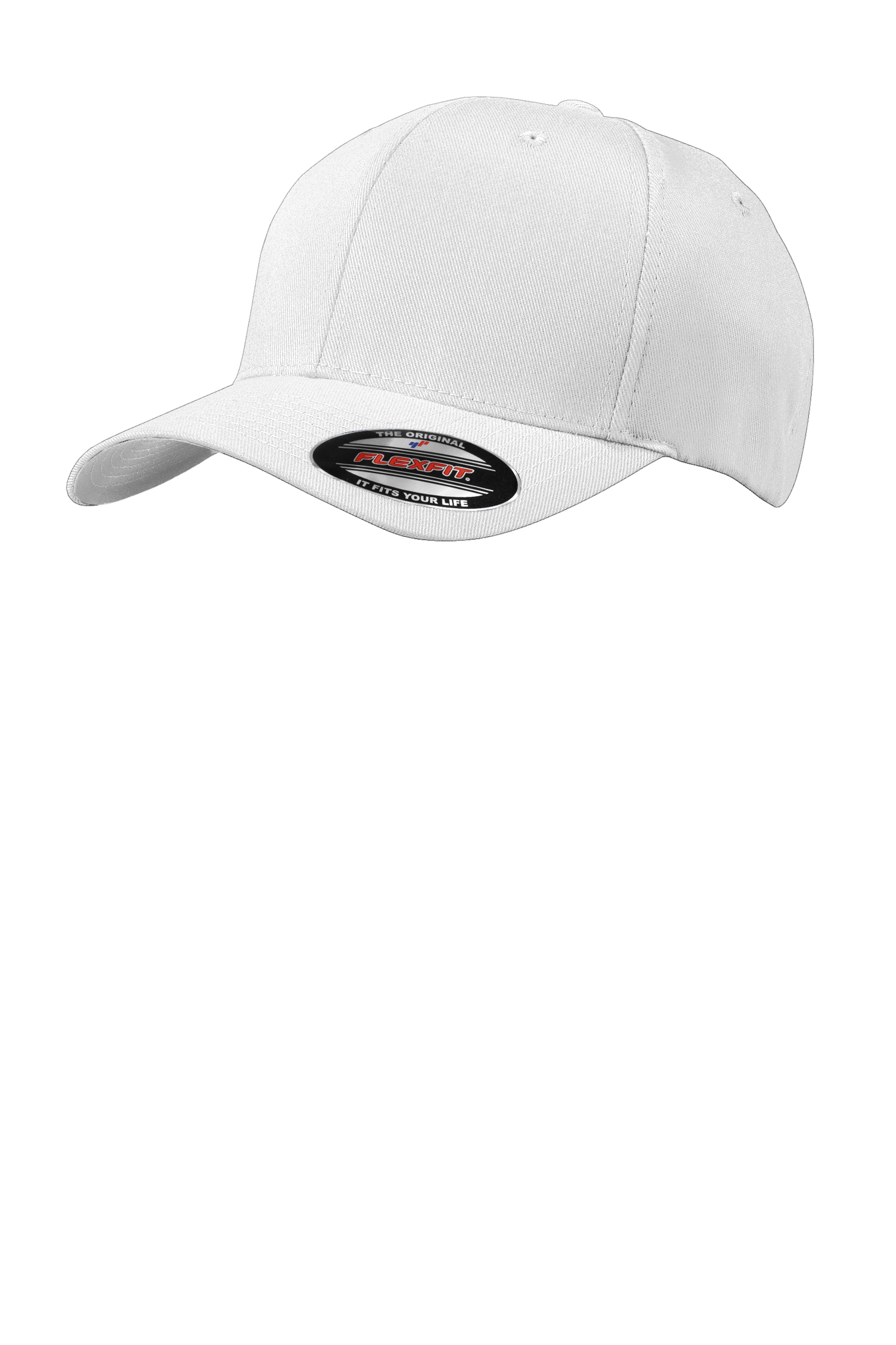 Port Authority C865 Mens Stretch Fit Hat White Front