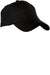 Port Authority C874 Mens Moisture Wicking Adjustable Hat Black Front