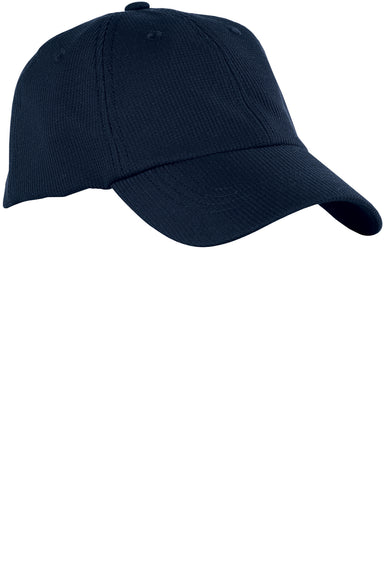 Port Authority C874 Mens Moisture Wicking Adjustable Hat Navy Blue Front