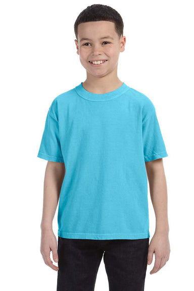 Comfort Colors C9018 Youth Short Sleeve Crewneck T-Shirt Lagoon Blue Front