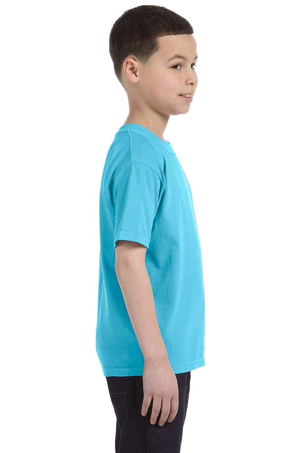 Comfort Colors C9018 Youth Short Sleeve Crewneck T-Shirt Lagoon Blue Side