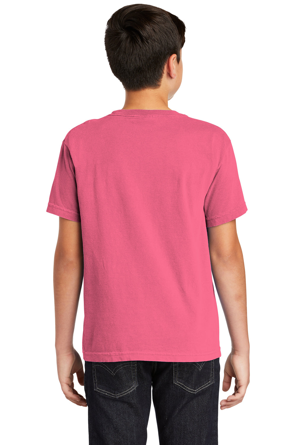 Comfort Colors C9018 Youth Short Sleeve Crewneck T-Shirt Crunchberry Pink Back