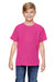 Comfort Colors C9018 Youth Short Sleeve Crewneck T-Shirt Neon Pink Front