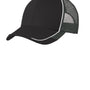 Port Authority Mens Adjustable Hat - Black/White/Magnet Grey