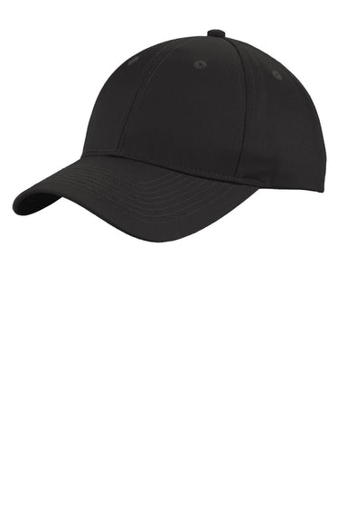 Port Authority C913 Mens Moisture Wicking Adjustable Hat Black Front