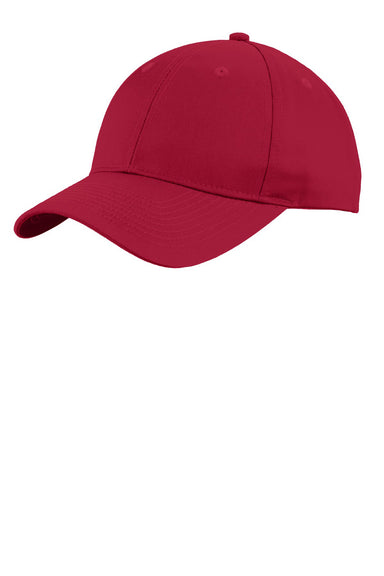 Port Authority C913 Mens Moisture Wicking Adjustable Hat Red Front