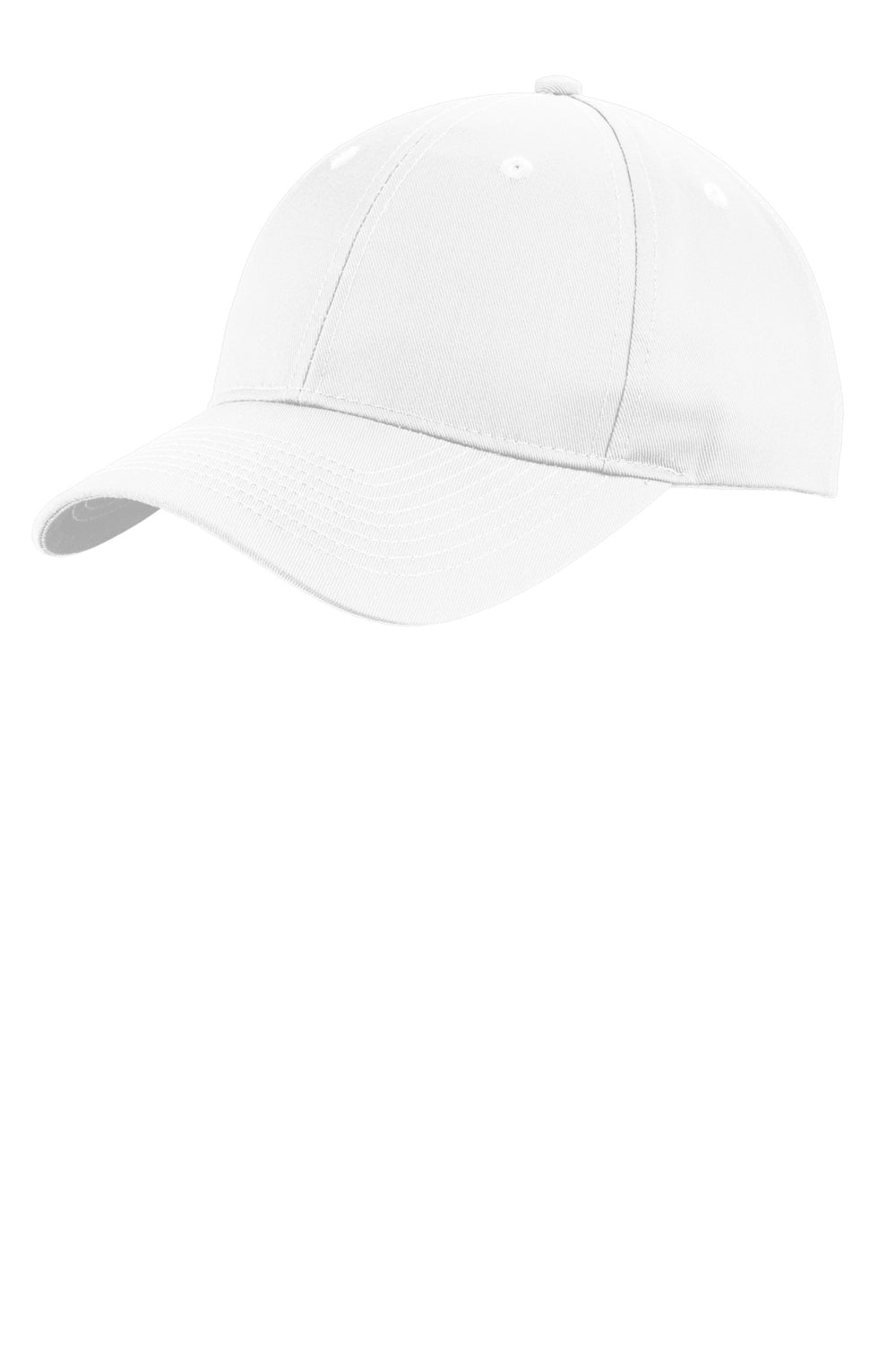 Port Authority C913 Mens Moisture Wicking Adjustable Hat White Front