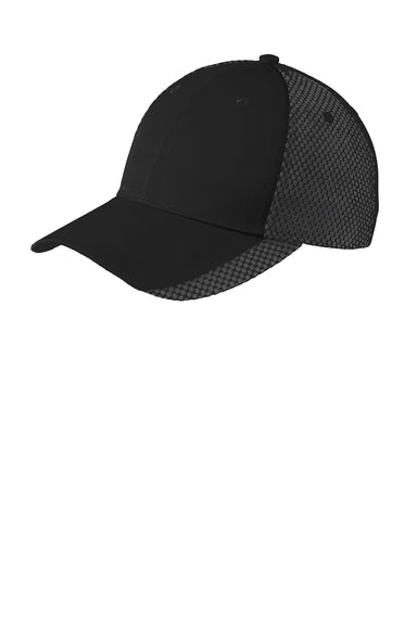 Port Authority C923 Mens Adjustable Hat Black Front