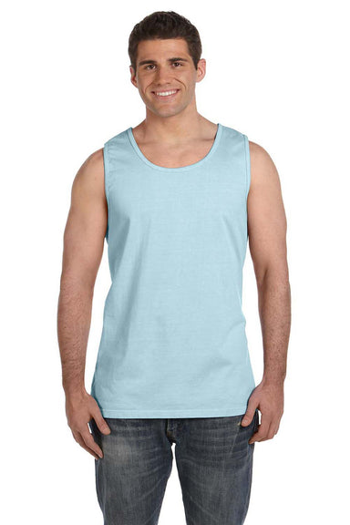 Comfort Colors C9360 Mens Tank Top Chambray Blue Front