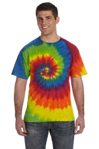 Tie-Dye CD100 Mens Short Sleeve Crewneck T-Shirt Moondance Front