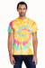 Tie-Dye CD100 Mens Short Sleeve Crewneck T-Shirt Aurora Front