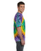 Tie-Dye CD100 Mens Short Sleeve Crewneck T-Shirt Mardi Gras Side