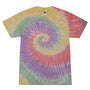 Tie-Dye Mens Short Sleeve Crewneck T-Shirt - Zen Rainbow