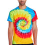 Tie-Dye Mens Short Sleeve Crewneck T-Shirt - Pastel Neon