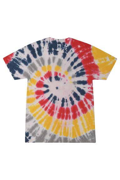 Tie-Dye CD100 Mens Short Sleeve Crewneck T-Shirt Yellowstone Flat Front