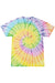 Tie-Dye CD100 Mens Short Sleeve Crewneck T-Shirt Lollypop Flat Front