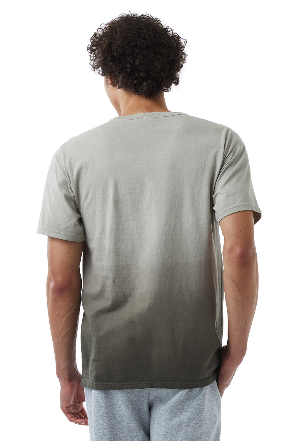 Champion CD100D Mens Dip Dye Short Sleeve Crewneck T-Shirt Army Ombre Back
