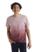 Champion CD100D Mens Dip Dye Short Sleeve Crewneck T-Shirt Maroon Ombre Front