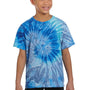 Tie-Dye Youth Short Sleeve Crewneck T-Shirt - Blue Jerry
