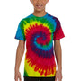 Tie-Dye Youth Short Sleeve Crewneck T-Shirt - Reactive Rainbow