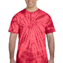 Tie-Dye Mens Short Sleeve Crewneck T-Shirt - Red