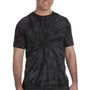 Tie-Dye Mens Short Sleeve Crewneck T-Shirt - Black