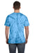 Tie-Dye CD101 Mens Short Sleeve Crewneck T-Shirt Turquoise Blue Back