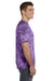 Tie-Dye CD101 Mens Short Sleeve Crewneck T-Shirt Purple Side
