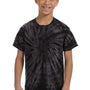 Tie-Dye Youth Short Sleeve Crewneck T-Shirt - Black