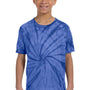 Tie-Dye Youth Short Sleeve Crewneck T-Shirt - Royal Blue