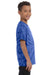 Tie-Dye CD101Y Youth Short Sleeve Crewneck T-Shirt Royal Blue Side