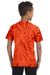 Tie-Dye CD101Y Youth Short Sleeve Crewneck T-Shirt Orange Back