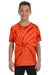 Tie-Dye CD101Y Youth Short Sleeve Crewneck T-Shirt Orange Front