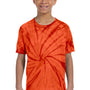 Tie-Dye Youth Short Sleeve Crewneck T-Shirt - Orange