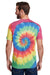 Tie-Dye CD1090 Mens Burnout Festival Short Sleeve Crewneck T-Shirt Rainbow Back