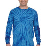 Tie-Dye Mens Long Sleeve Crewneck T-Shirt - Royal Blue