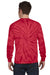 Tie-Dye CD2000 Mens Long Sleeve Crewneck T-Shirt Red Back